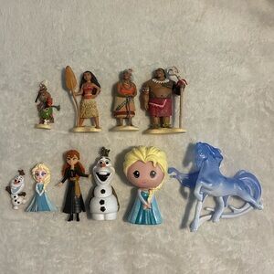 Disney Frozen & Moana Mixed Character Figure Lot